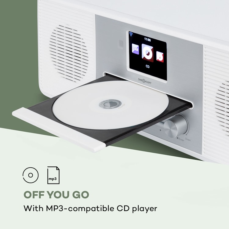 Streamo CD internetradio 2x10W WIFI DAB+ FM CD-Player BT wit