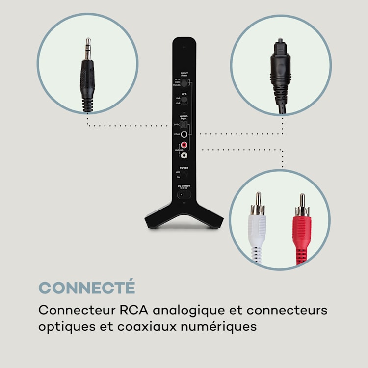 Ecouteur sans fil auna Silencium 20m ,2,4GHz TV/HiFi/CD/MP3 Akku noir