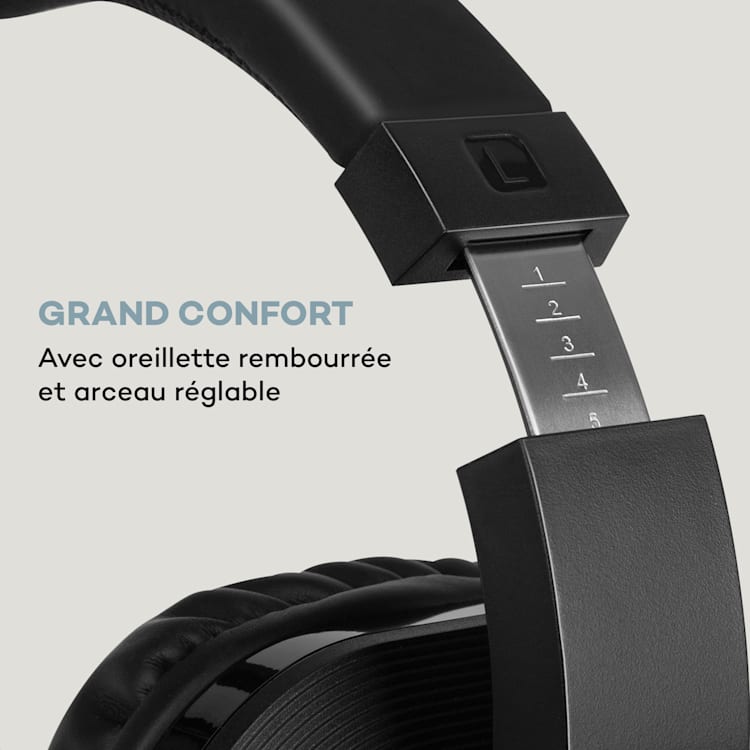 Ecouteur sans fil auna Silencium 20m ,2,4GHz TV/HiFi/CD/MP3 Akku noir