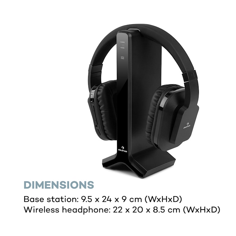 Silencium, bezdrôtové slúchadlá, 20 m, 2,4 GHz, TV/HiFi/CD/MP3, akumulátor, čierne