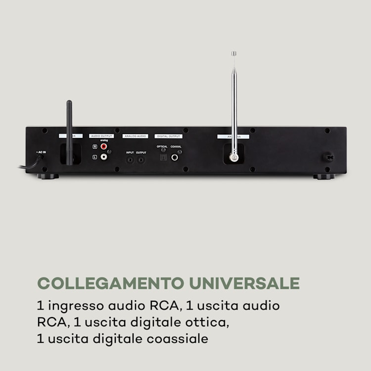 iTuner 320 BT HiFi-Tuner Digitale Spotify Connect BT App-Control nero Nero