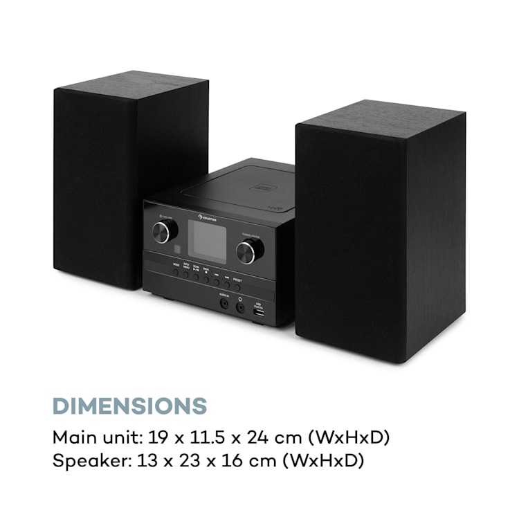 Connect System S Stereoanlage Boxen 20Wmax Internet/DAB+/UKW CD-Player