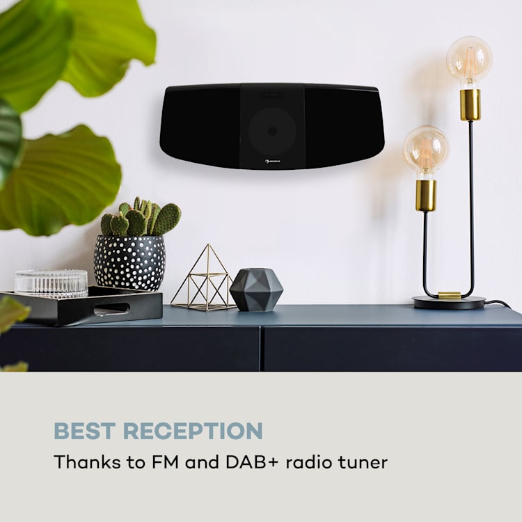 BlackMask Impianto Stereo Verticale CD Tuner FM e DAB+ BT nero
