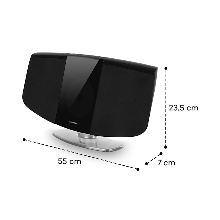 BlackMask Impianto Stereo Verticale CD Tuner FM e DAB+ BT nero