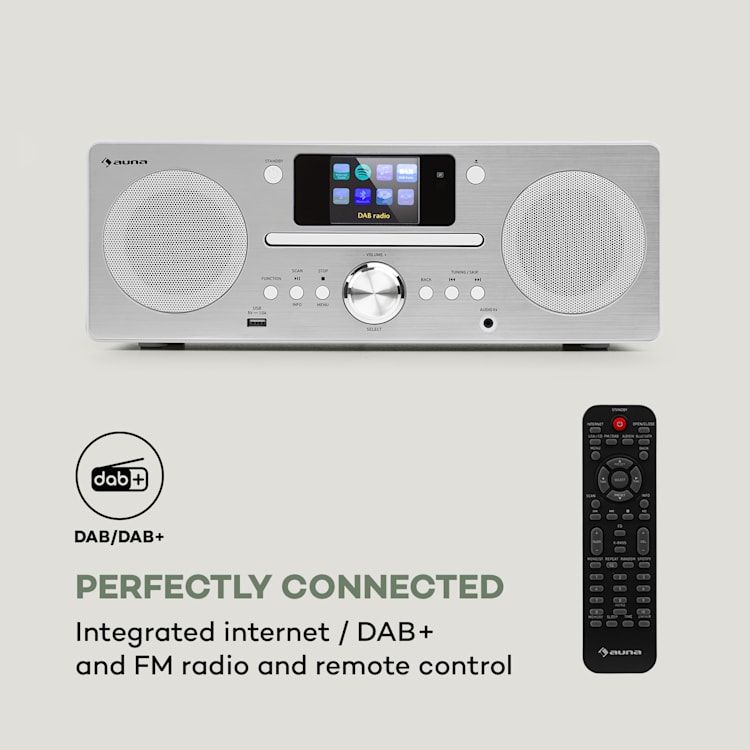 Harvard miniset internet-/DAB+ & FM radio CD speler bluetooth wit