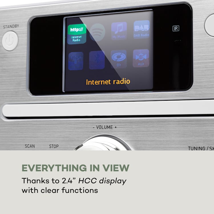 Harvard miniset internet-/DAB+ & FM radio CD speler bluetooth wit