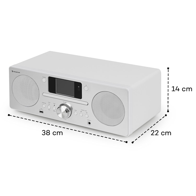 Harvard miniset internet-/DAB+ & FM radio CD speler bluetooth wit