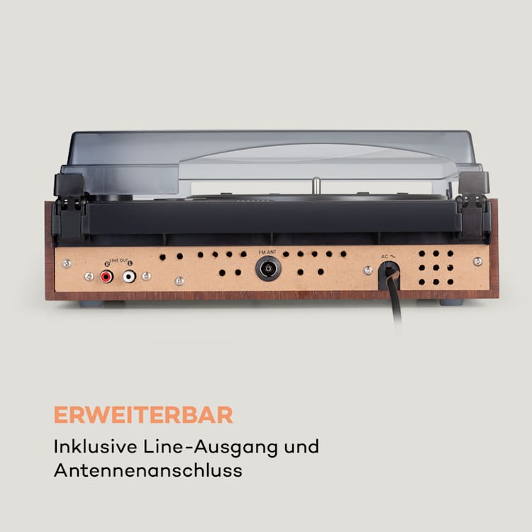 TT-138 DAB Plattenspieler DAB+/FM Riemenantrieb 33/45 U/min Line-Out