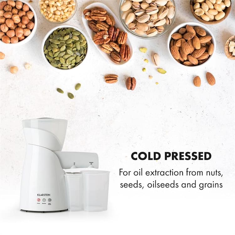 Olivia Pressa per olio Pressa a freddo 650W 700g 2 coclee trasportatrici Bianco
