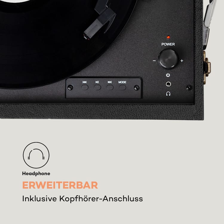 Sarah Ann DAB Plattenspieler 33/45/78 rpm DAB+/UKW-Radio Bluetooth Mit DAB+ und UKW-Radio