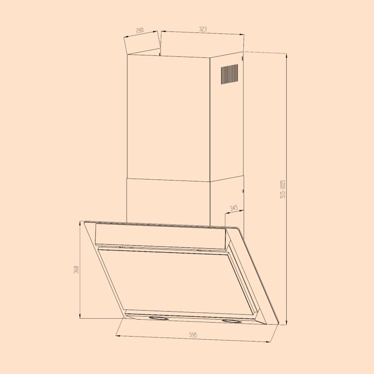 Exaustor Zola 60 Sem Cabeça 60cm 190W 607m³/h LED Aço Inoxidável/Vidro 60 cm | Prateado