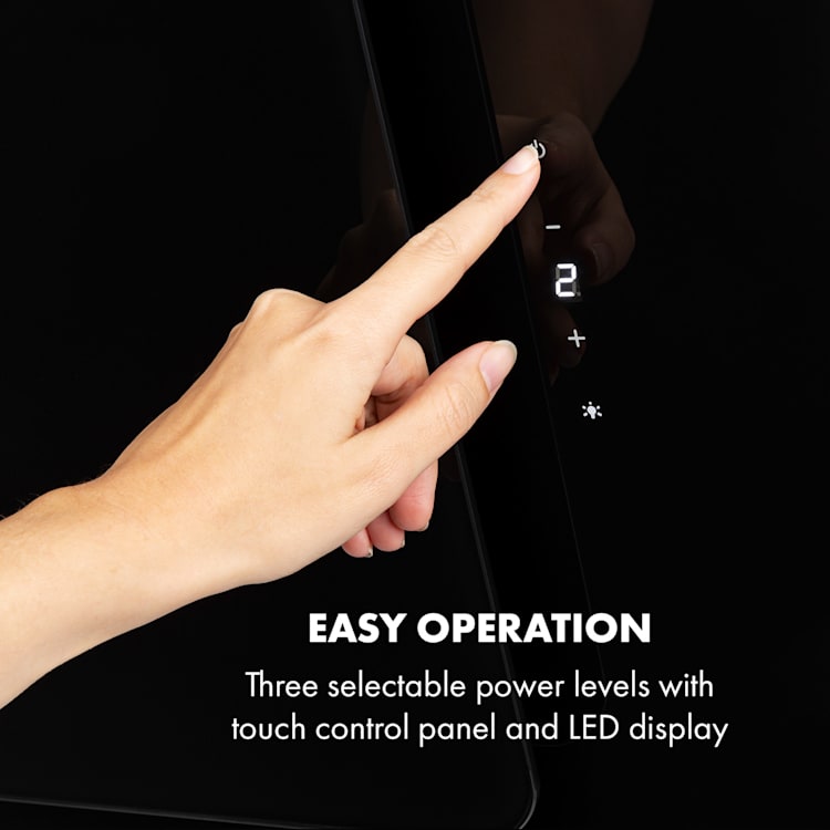 Helena 60 Exaustor 595 m³/h Display LED Preto 60 cm | Preto