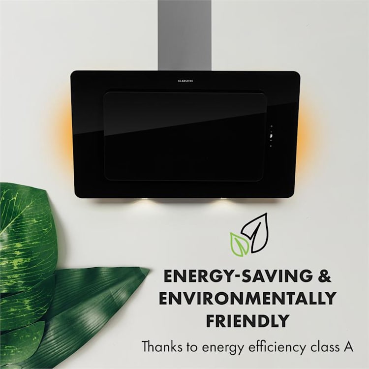 Helena 90 Cooker Extractor Hood 595 m³ / h LED Display Black 90 cm | Black