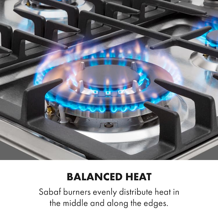Ignito 4 Table de cuisson à gaz 4 zones 4 brûleurs - Inox argent 4 | Acier Inoxydable