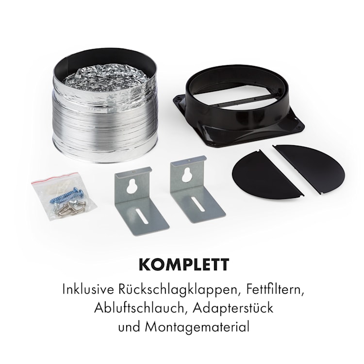 Mariana 60 Flachschirmhaube 500 m³/h Abluft LED weiß Weiß