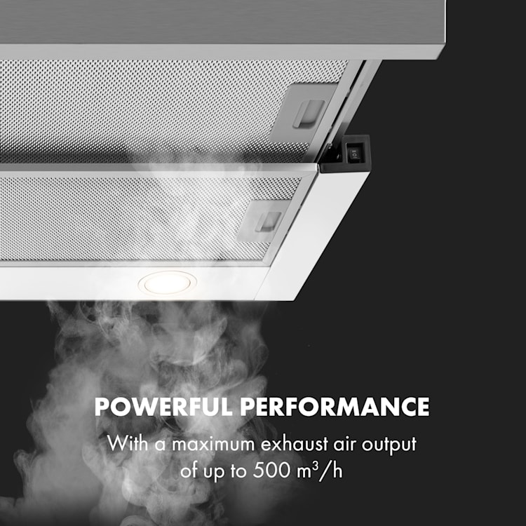 Mariana 60, digestoř, 60 cm, vestavná, 500 m³/h, LED, bílá 60 cm | Bílá