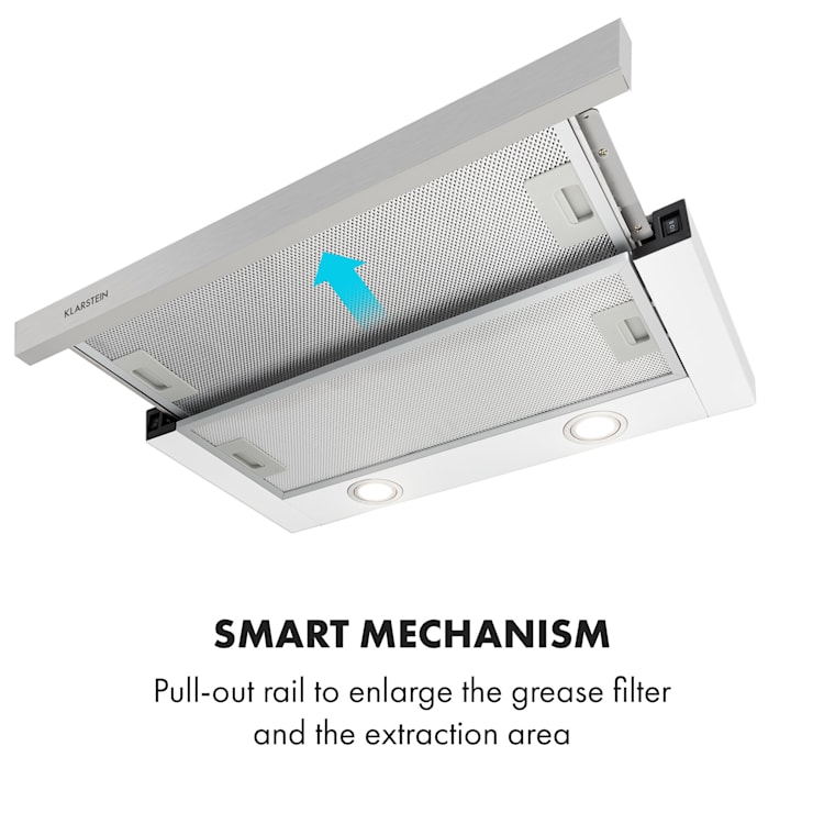 Mariana 60, digestoř, 60 cm, vestavná, 500 m³/h, LED, bílá 60 cm | Bílá