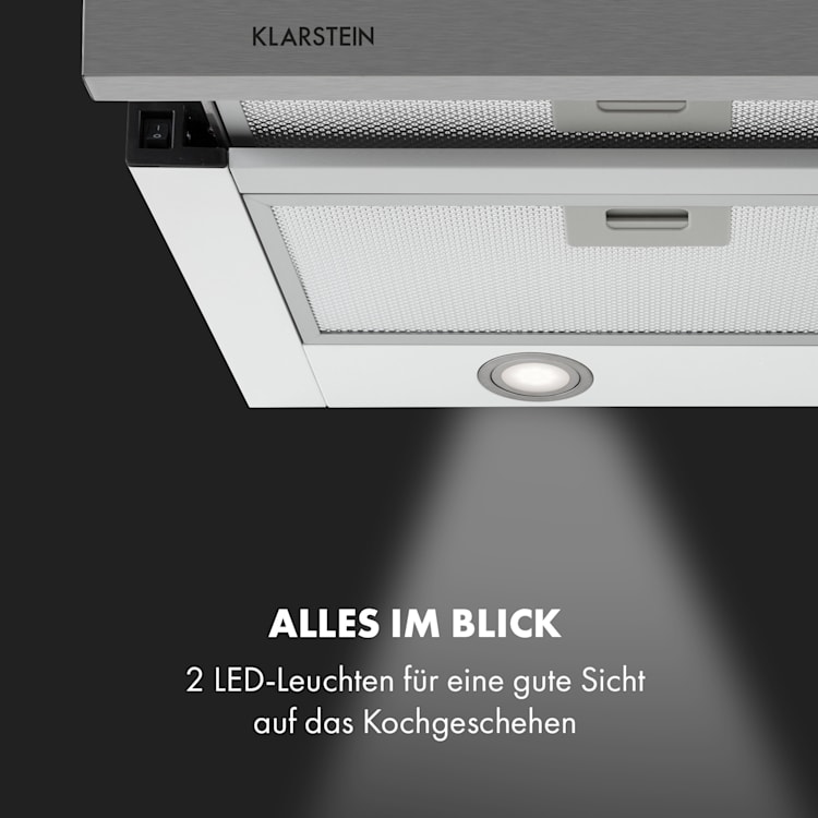 Mariana 90 Flachschirmhaube 500 m³/h Abluft LED weiß 90 cm