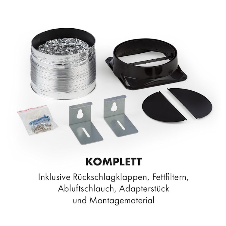 Mariana 90 Flachschirmhaube 500 m³/h Abluft LED weiß 90 cm