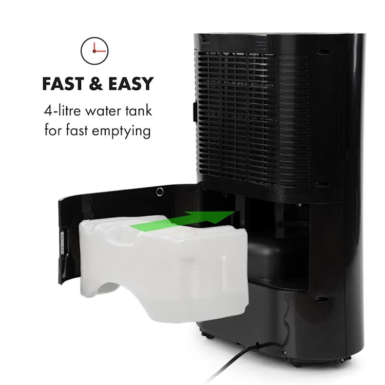 DryFy Pro Connect, odvlhčovač vzduchu Klarstein, WiFi, komprese, 20l/d, 20m², 370 W, černý Černá