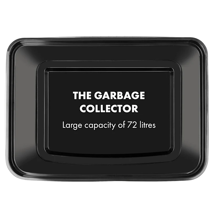 Touchless Rubbish Collector Sensor 72L 4 Containers ABS / PP / Stainless Steel Silver Metallic