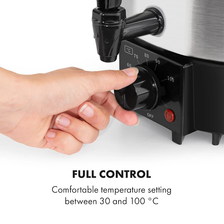 Biggie Eco Automatic Preserving Cooker & Beverage Dispenser 1000W 30-100 ° C Tap 9l Analogous | 9 Ltr | Stainless Steel