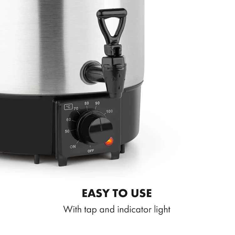 Biggie Eco Automatic Preserving Cooker & Beverage Dispenser 1000W 30-100 ° C Tap 9l Analogous | 9 Ltr | Stainless Steel