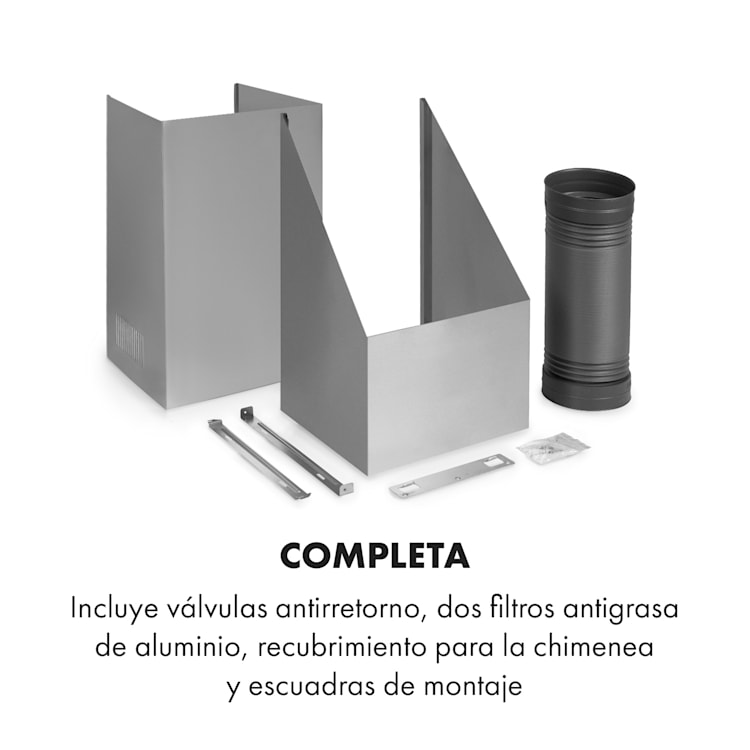 Balzac 80 Campana extractora inclinada de 80 cm 190 W 610 m³/h Acero inoxidable Vidrio 80 cm