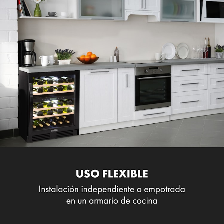 Vinovilla 43 Built-In Duo Onyx Edition Nevera para vinos 129 L 43 botellas 2 zonas 43 botellas | 2 zonas de refrigeración | Negro