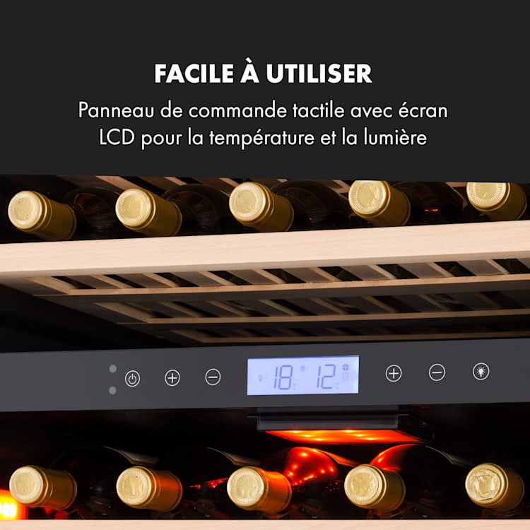 Vinovilla Grande 162 cave à vin Duo Onyx Edition encastrable 425 litres 162 bouteilles