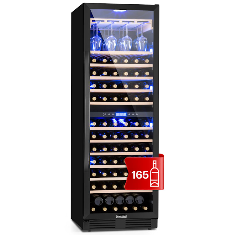 Vinovilla Onyx Grande Duo, vinotéka, 425 l, 165 fliaš, 3 farby, čierna