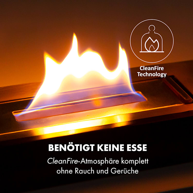 Phantasma Gizeh Ethanol-Kamin rauchfrei Edelstahl-Brenner 600ml 4h