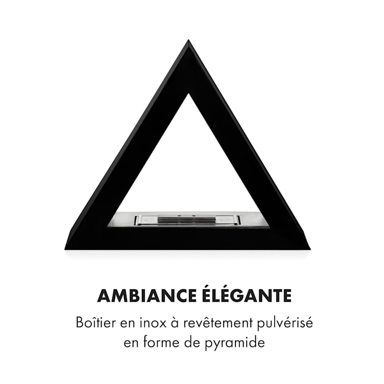 Cheminée éthanol Klarstein Phantasma Gizeh sans fumée, brûleur en inox, 600ml