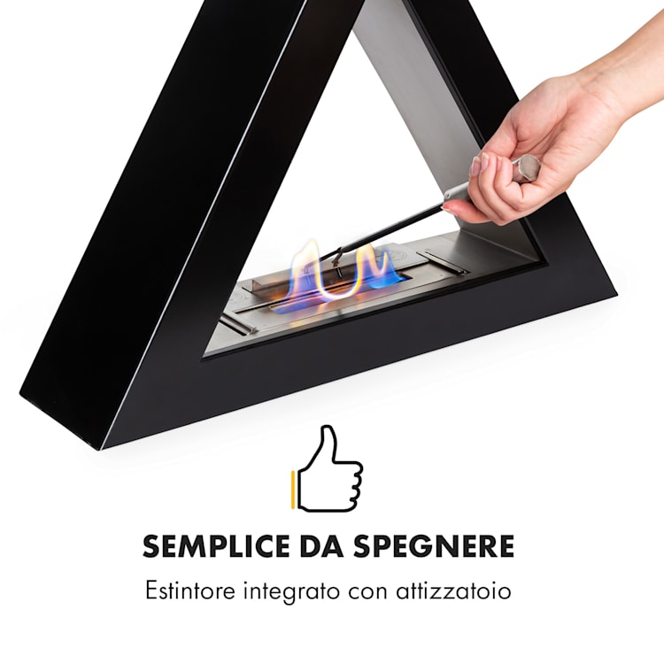 Phantasma Gizeh Camino a Etanolo Senza Fumo Bruciatore Inox 600ml