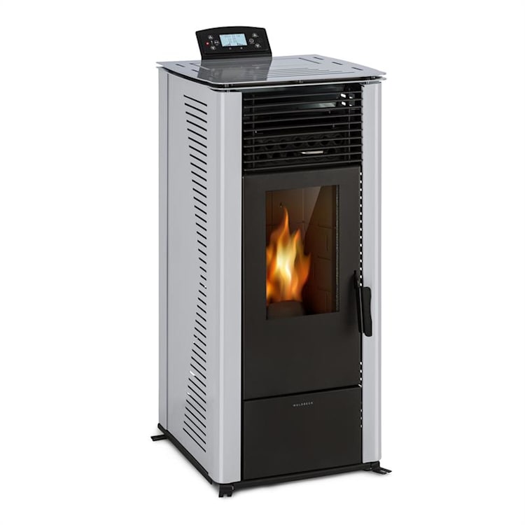 Energiewende, peletové kachle, 5/10 kW, 5 úrovní, časovač, diaľkový ovládač, sivé Šedá
