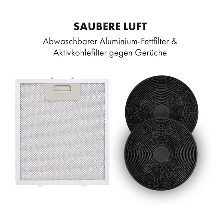 Tron Ambience Inselabzugshaube Ø38cm Umluft 540m³/h LED weiß Weiß
