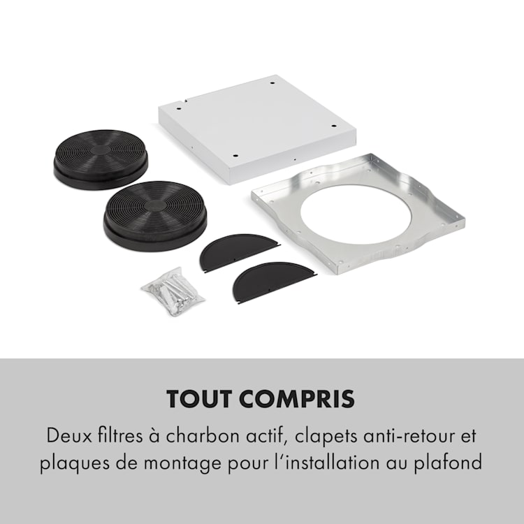Tron Ambience Hotte îlot aspirante Ø 38 cm 540 m³/h classe A - blanche Blanc
