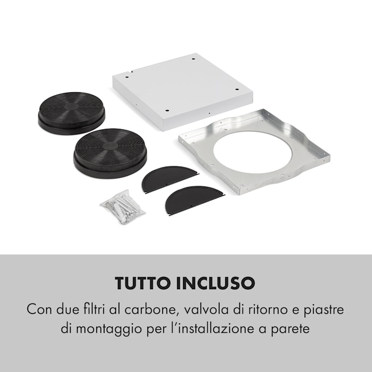 Tron Ambience cappa aspirante a isola Ø38cm ricircolo 540m³/h LED bianco Bianco