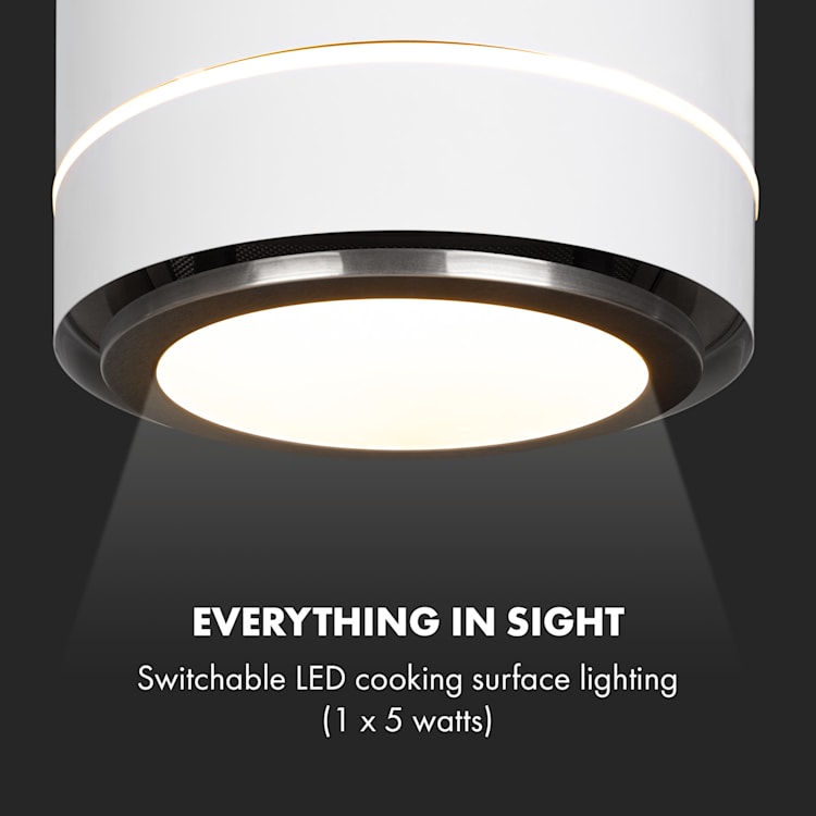 Tron Ambience saarekeliesituuletin Ø 38 cm kiertoilma 540 m³/h LED valkoinen Valkoinen