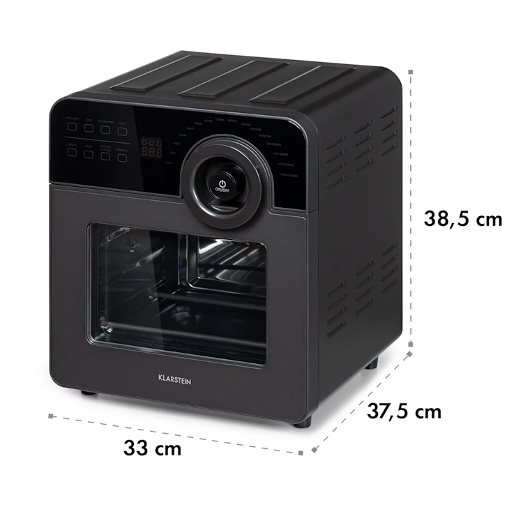 AeroVital Cube Chef Hot Air Fryer 1700 W 14 litres 16 programmes top and bottom heat Black