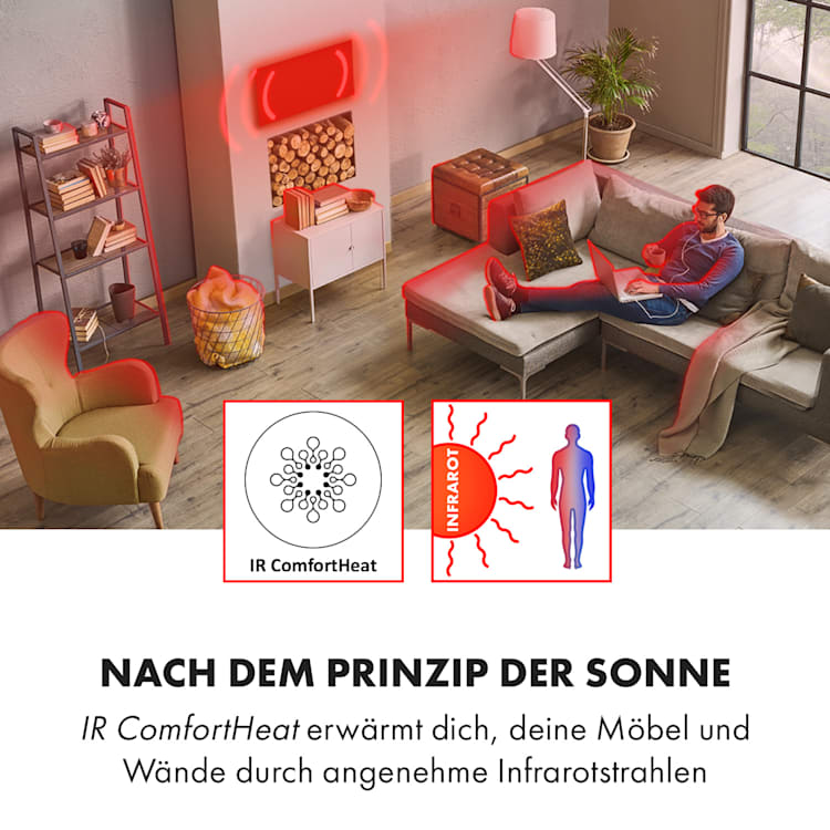 Marvel Mirror Infrarotheizung 360W Wochentimer IP54 Spiegel rechteckig quadratisch | 360 W