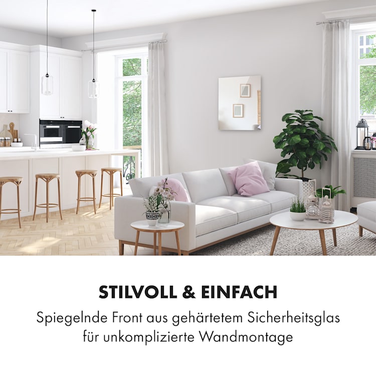Marvel Mirror Infrarotheizung 360W Wochentimer IP54 Spiegel rechteckig quadratisch | 360 W