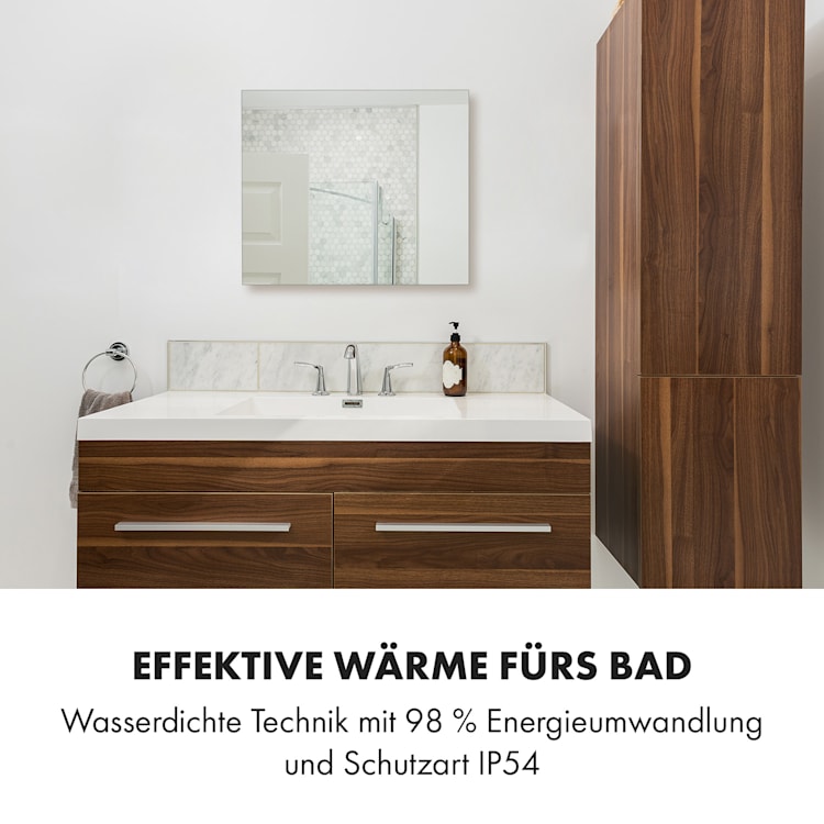 Marvel Mirror Infrarotheizung 360W Wochentimer IP54 Spiegel rechteckig quadratisch | 360 W