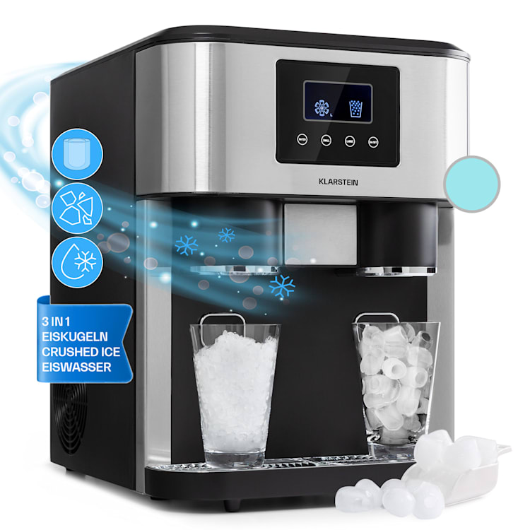Eiszeit Crush Eiswürfelmaschine 2 Größen Crushed Ice Silber