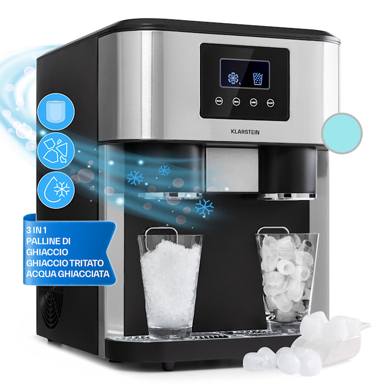 Eiszeit Crush macchina del ghiaccio 2 dimensioni ghiaccio tritato argento Argento