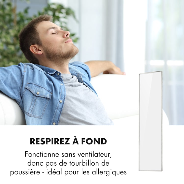 Wonderwall Air 36 radiateur infrarouge 120 x 30 cm 360 W Installation murale Télécommande 120 x 30 cm