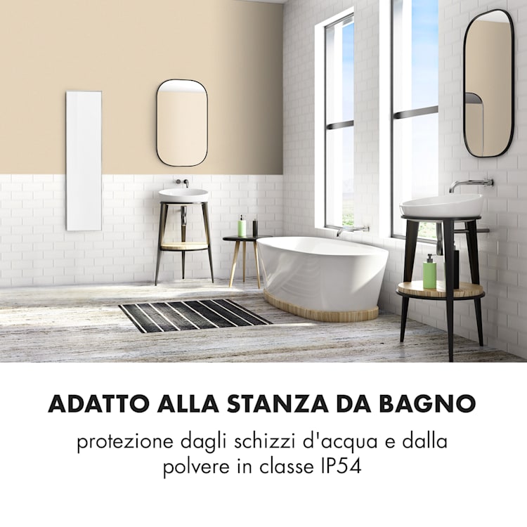 Wonderwall Air 36 - Pannello riscaldante a infrarossi, 120 x 30 cm, 360W, installazione a parete, telecomando 120 x 30 cm