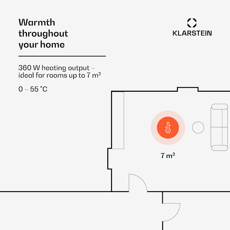 Wonderwall Air 36 Infrarotheizung 120x30cm 360W Wandinstallation Fernbedienung 120 x 30 cm