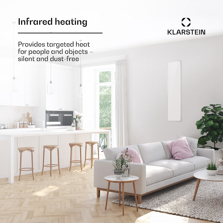 Wonderwall Air 36 Infrarotheizung 120x30cm 360W Wandinstallation Fernbedienung 120 x 30 cm