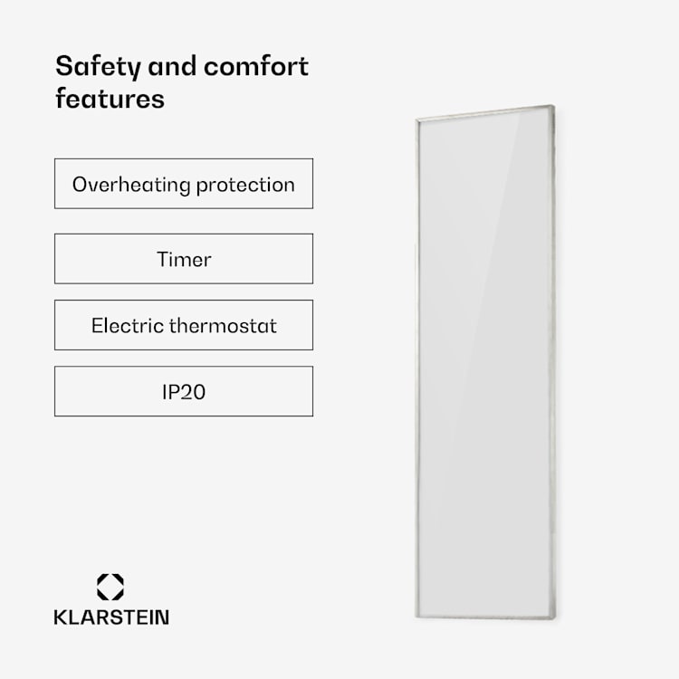 Wonderwall Air 36 Infrarotheizung 120x30cm 360W Wandinstallation Fernbedienung 120 x 30 cm